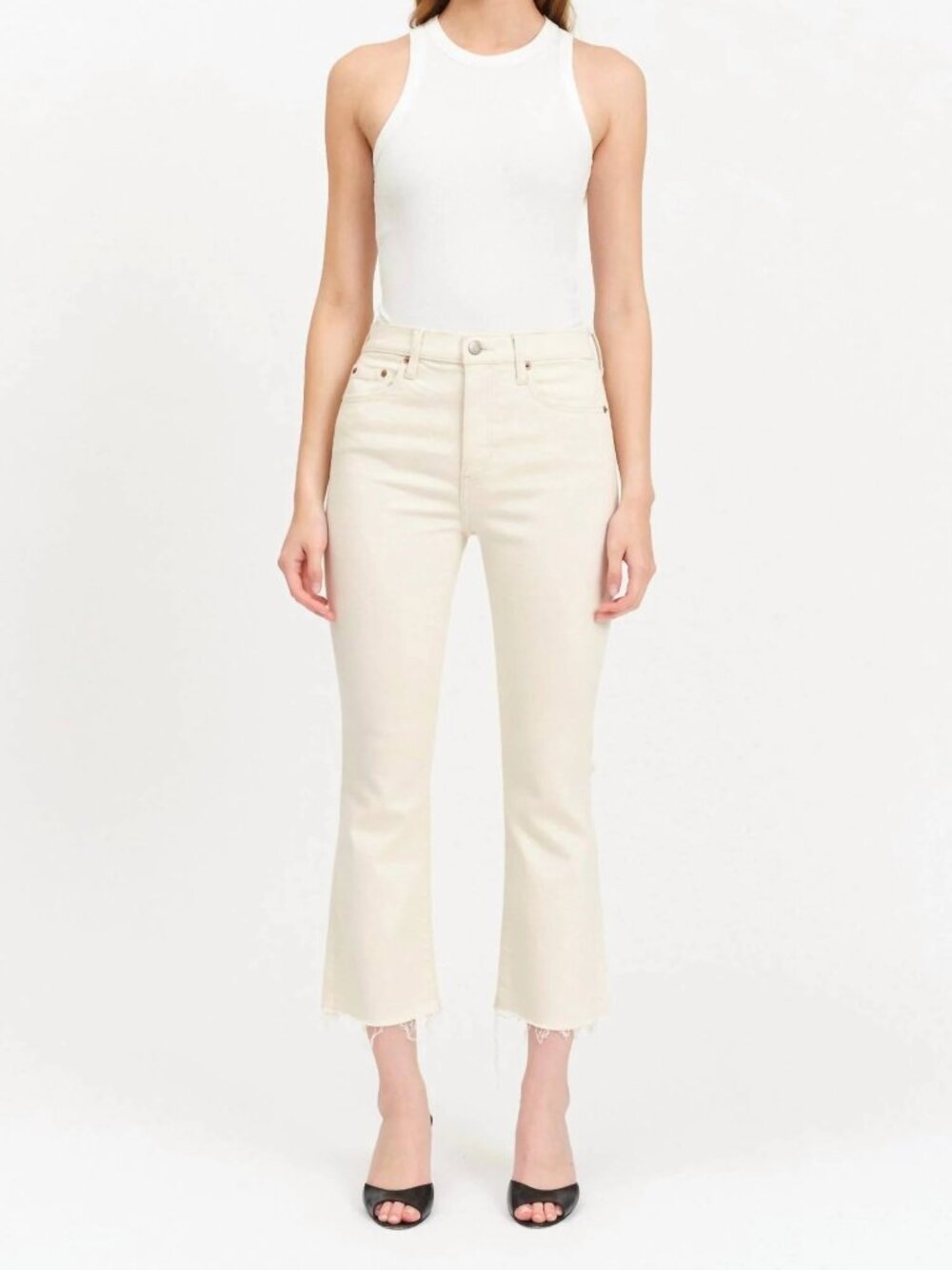 Daze Shy Girl High Rise Crop Flare Jeans